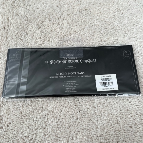 Set of 2 - Disney Tim Burton’s The Nightmare Before Christmas Sticky Note Pads - Picture 2 of 5